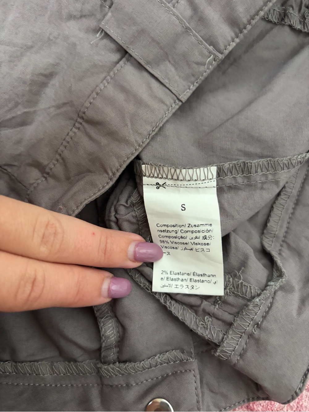 Women’s Gray Drawstring Mini Shorts - Picture 4 of 4